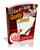 Thumbnail How to Write Quality Targeted Content With (MRR)