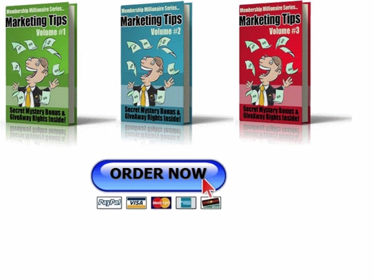 Product picture Membership Millionaire Marketing Tips Volume 1 2 3 (MRR)