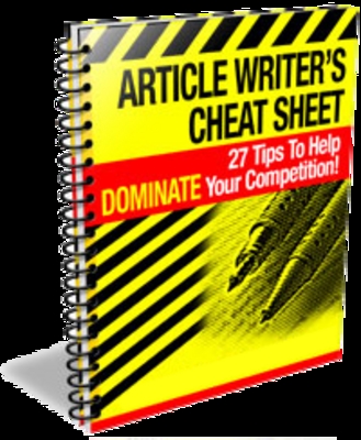 Product picture Article Writers Cheat Sheet with (PLR)