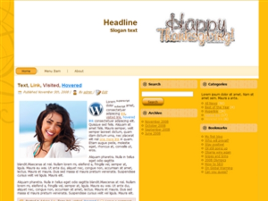Product picture Thanksgiving Wordpress Themes 